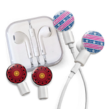 dekaSlides - Earbuds + 2 Pairs Graphics - Earth is Listening & Daisy on Blue | MaxStrata