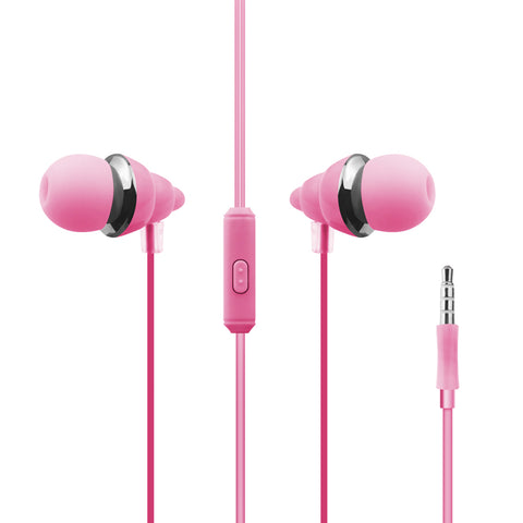 Reiko Hey Dr H-96 Volumn Stereo Headphones in Pink | MaxStrata