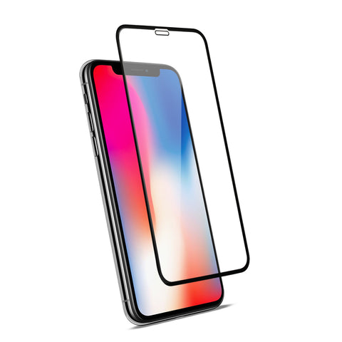 Reiko Apple iPhone X/XS 3D Curved Tempered Glass Screen Protector in Black | MaxStrata