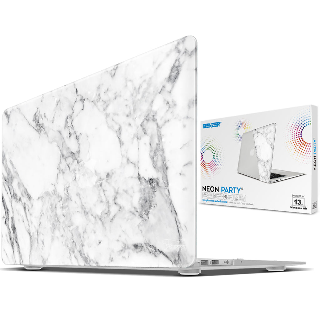 Reiko Superior iBenzer Neon Party Macbook Air 13“ White Marble Case for Old Air 13, Not 2018 Air
