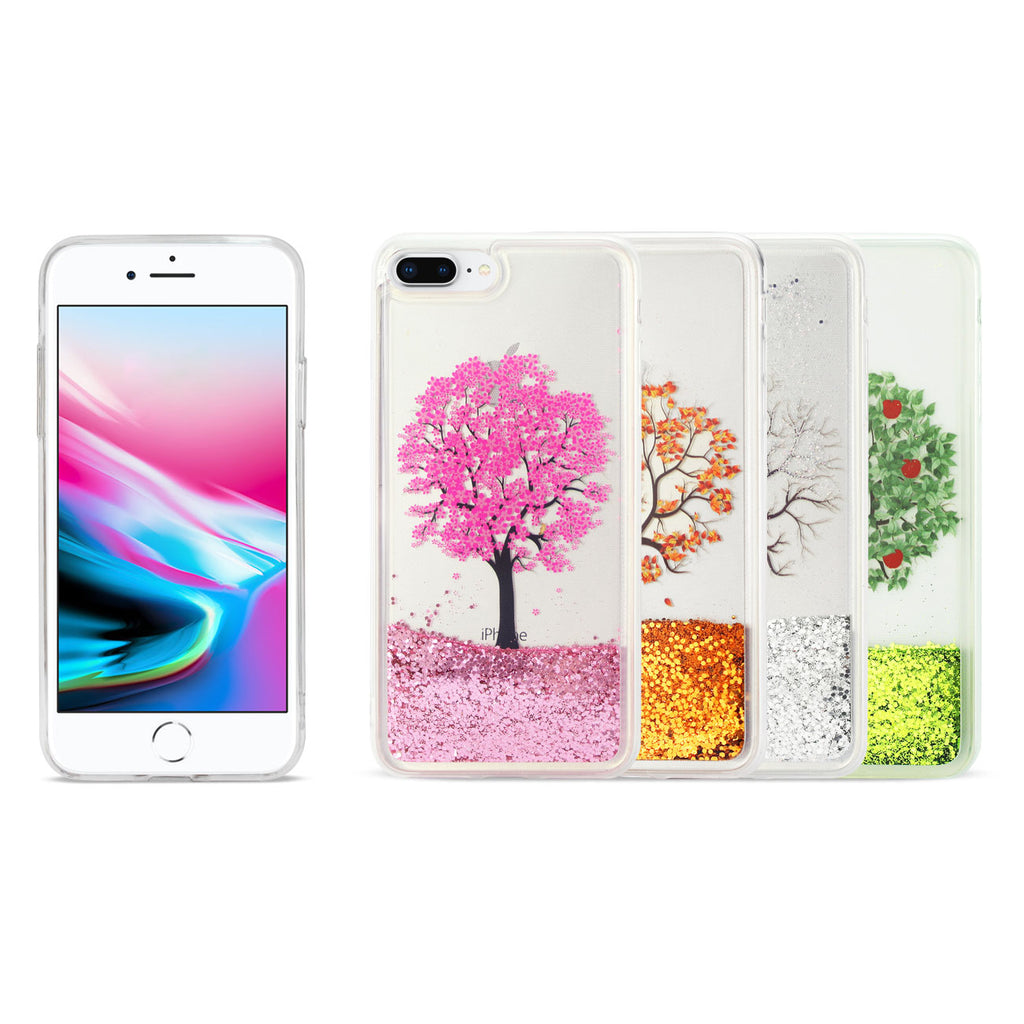 Reiko iPhone 8 Plus Clear Bumper Cases(4Pcs) with Tree Design in Four Seasonal Colors | MaxStrata