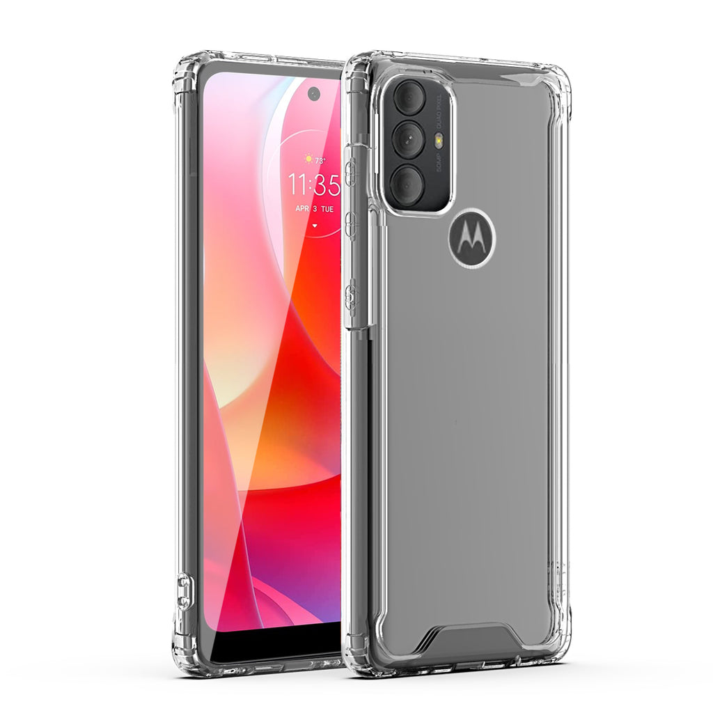 Reiko High Quality 2X Clean PC & TPU Bumper Case in Clear for Moto-G Power 2022 /Moto-G Pure 2021