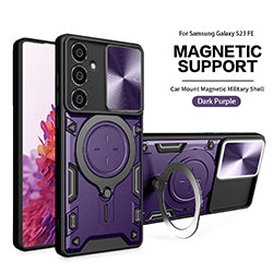 Reiko TPU PC Shockproof Magnetic Phone Case for Samsung Galaxy S23 Fe in Purple | MaxStrata