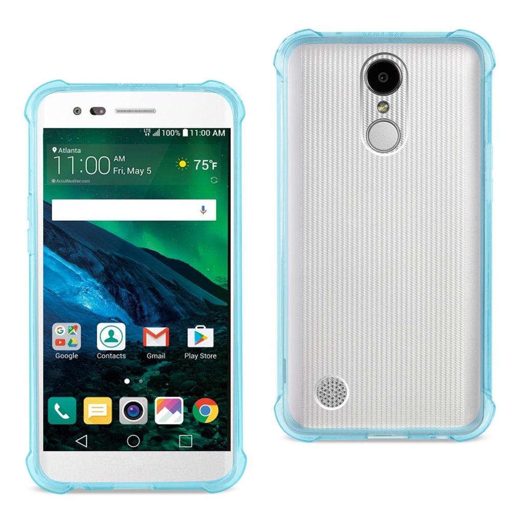 Reiko LG Fortune/ Phoenix 3/ Aristo Clear Bumper Case with Air Cushion Protection in Clear Navy