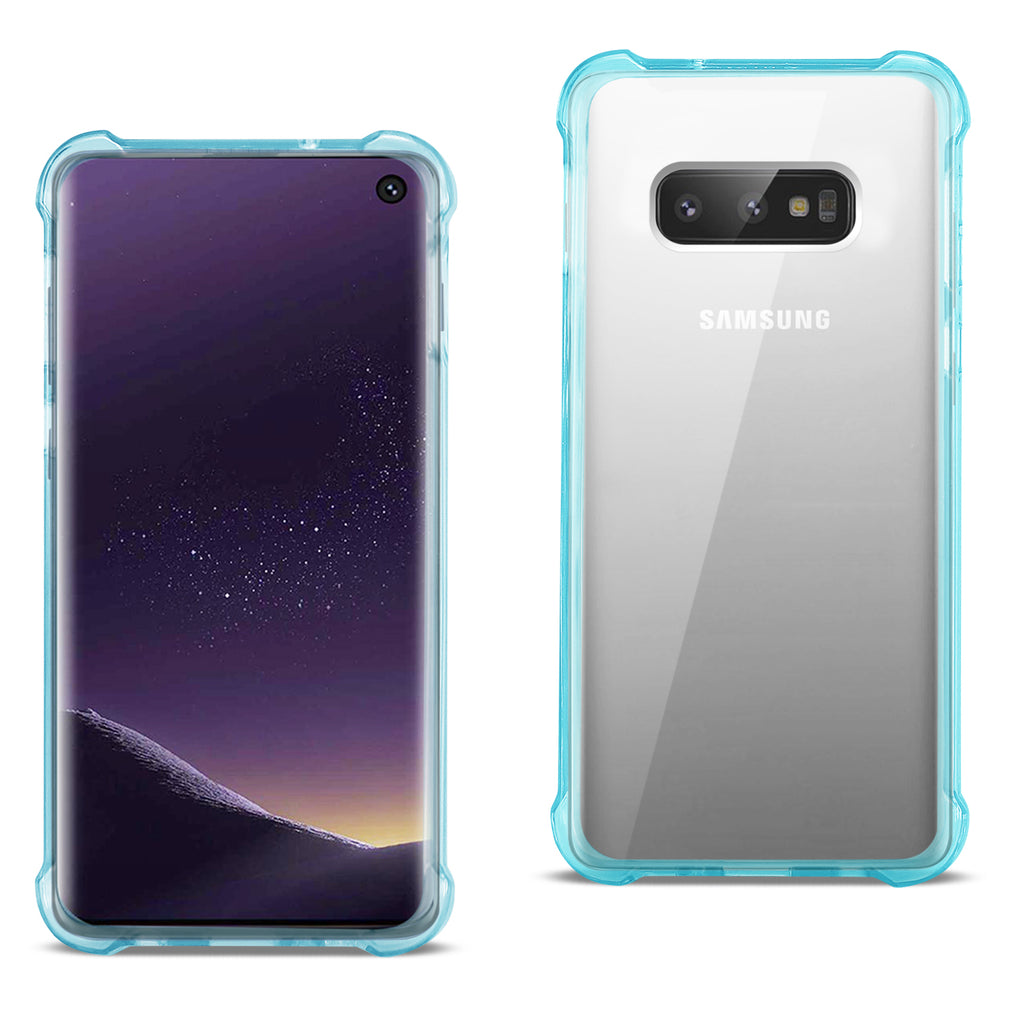 Reiko Samsung Galaxy S10 Lite (S10E) Clear Bumper Case with Air Cushion Protection in Clear Navy