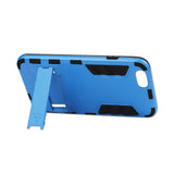 Reiko iPhone 6 Plus Hybrid Metallic Case with Kickstand in Black Blue