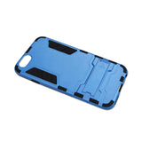 Reiko iPhone 6 Plus Hybrid Metallic Case with Kickstand in Black Blue