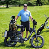 GolfEbikes Golf eBike with Bag Carrier Attachment - UL2849, Foldable & Comfortable Ride