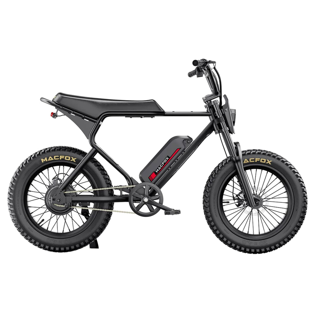 Macfox X1S Fat Tire Electric Commuter Bike | UL2849 Certified - 500W Motor, 25mph, Dual Battery Compatible