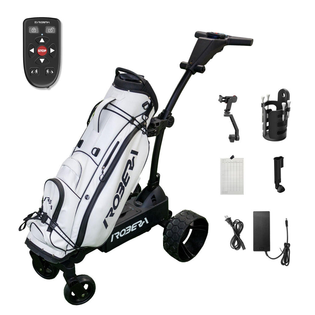 Robera Pro AI Smart Golf Caddy | Electric Follow Cart with Obstacle Avoidance - Black | MaxStrata®