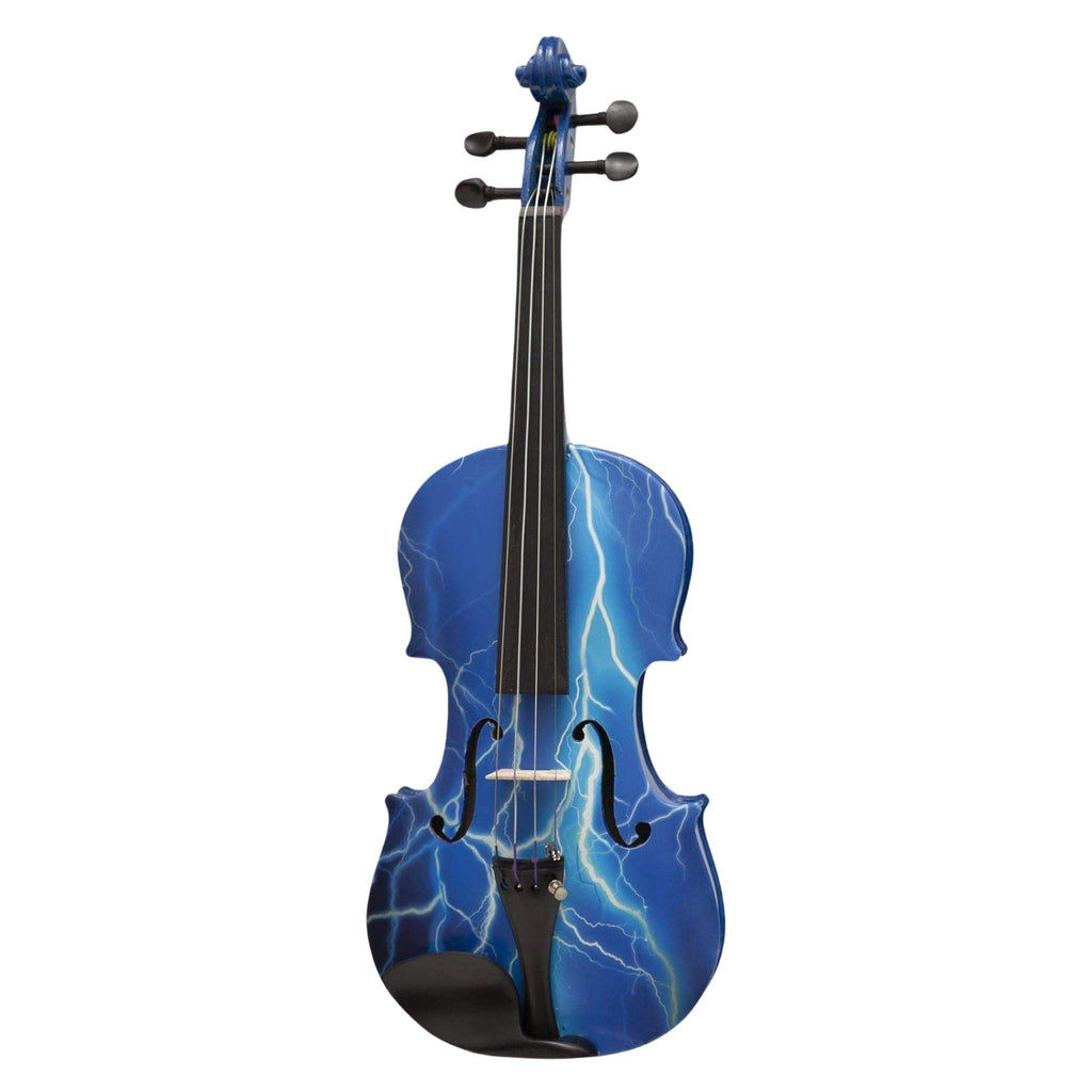 Rozanna's Violins Blue Lightning Violin Outfit 3/4 | Includes Bow, Rosin, Case & Strings