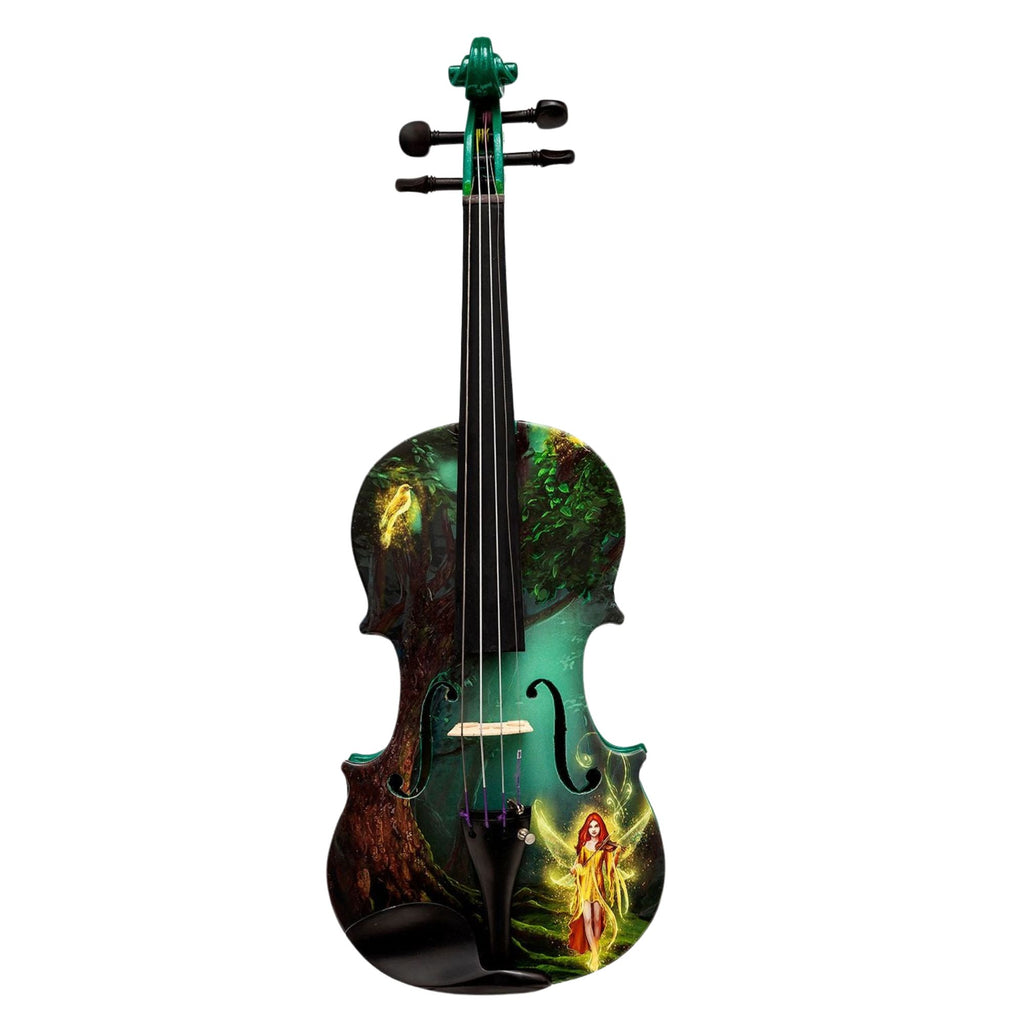 Rozanna’s Violins Green Fairy Violin Outfit 4/4 | Includes Carbon Fiber Bow + Case