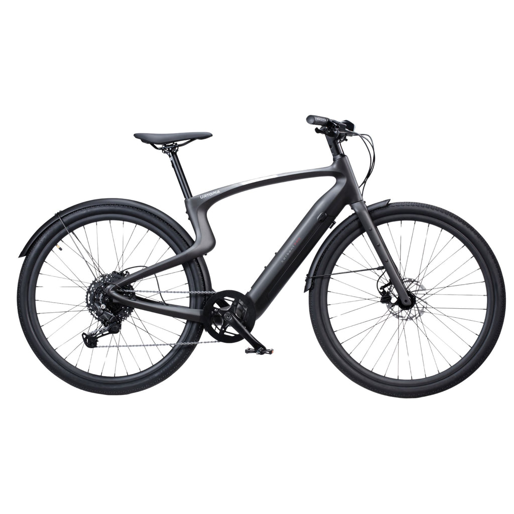 Urtopia Carbon 1 Pro E-Bike | UL 2849 Carbon Fiber eBike, GPS, Fingerprint Lock - Black | MaxStrata®
