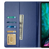 Reiko Leather Folio Cover Protective Case for 12.9" iPad Pro in Navy | MaxStrata