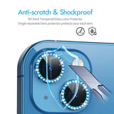 Reiko Diamond Camera Lens Protector, Diamond Tempered Glass Camera Cover Screen Protector for iPhone 14 / iPhone 14 Plus | MaxStrata