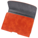 Reiko Smooth Horizontal Leather Pouch in Orange | MaxStrata