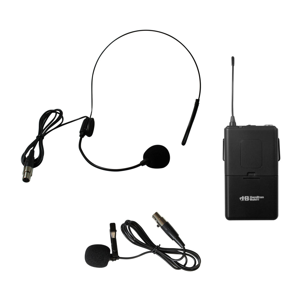 HamiltonBuhl VENU100A and VENU80A Belt Pack with Lapel Mic and Head-worn Mic Frequency 915.00 MHz