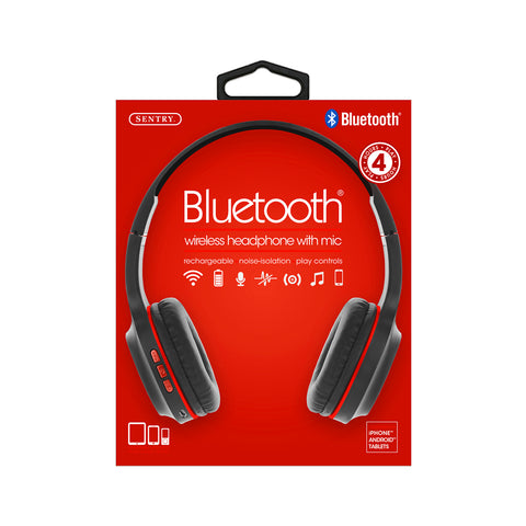 Reiko BT105: Bluetooth Wireless Headphone with Mic Red | MaxStrata