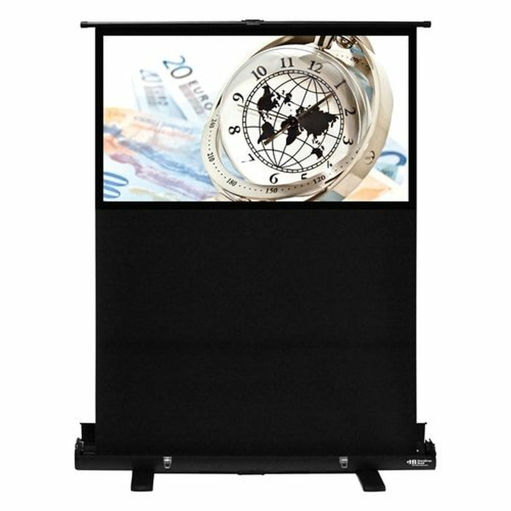 HamiltonBuhl 60" Diag. (30x53) Portable Floor Rising Screen, HDTV Format, Matte White Fabric