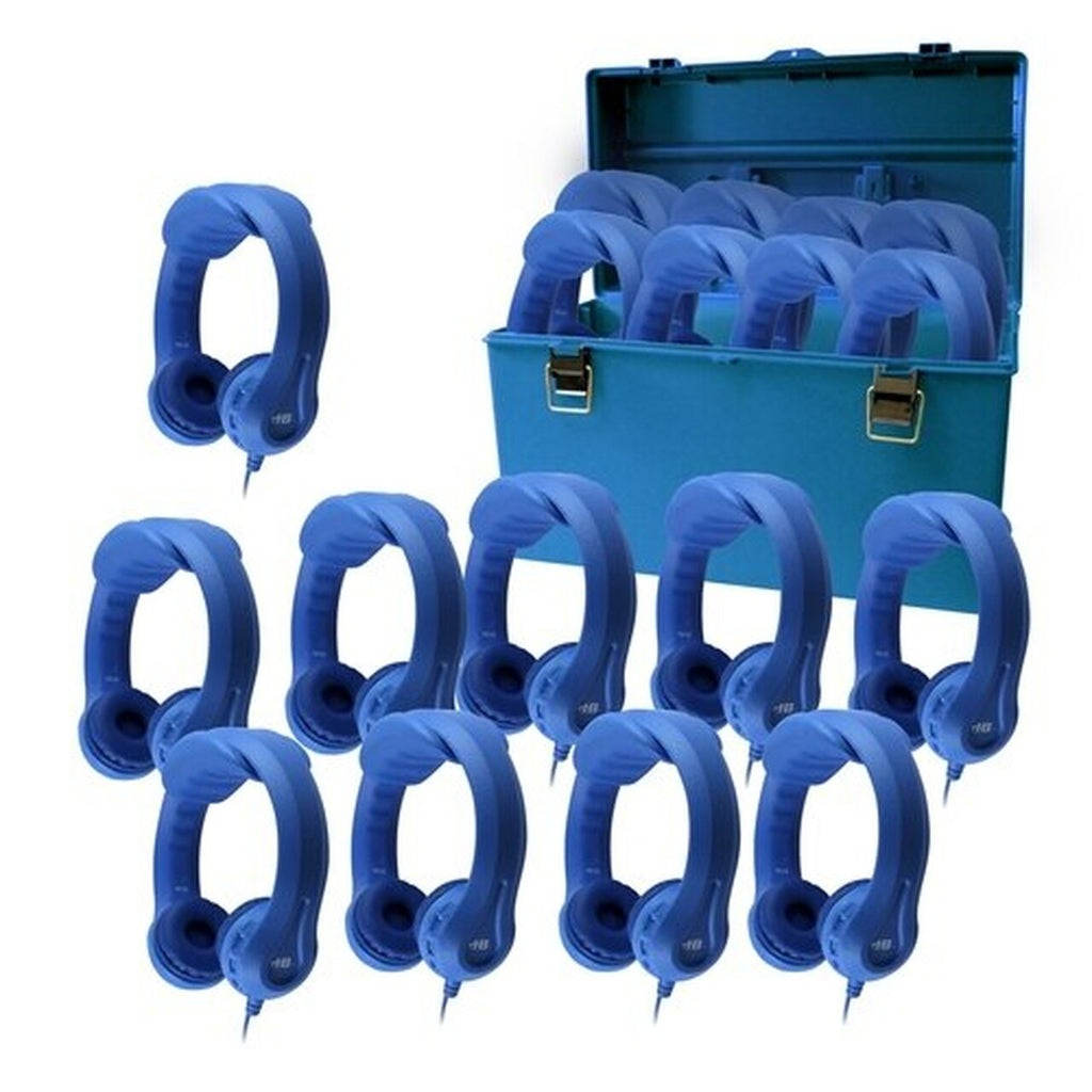 HamiltonBuhl Lab Pack - 18 Flex-Phones Indestructible Foam Headphones for Early Learners