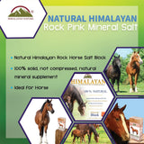 Himalayan Nature 100% Natural Himalayan Horse Rock Salt Block - Mineral Salt Licking Brick for Horses | 5-8 LBS | MaxStrata®
