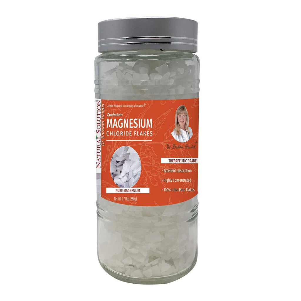 Natural Solution Pure Magnesium Chloride Flakes with Himalayan Pink Salt - 350g (0.77 lbs) - Therapeutic Grade | MaxStrata®