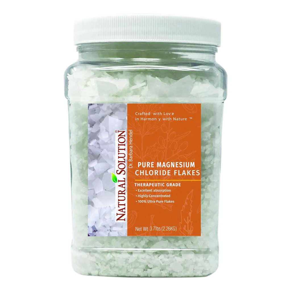 Natural Solution Pure Magnesium Chloride Flakes with Himalayan Pink Salt - 3 lbs - Therapeutic Grade