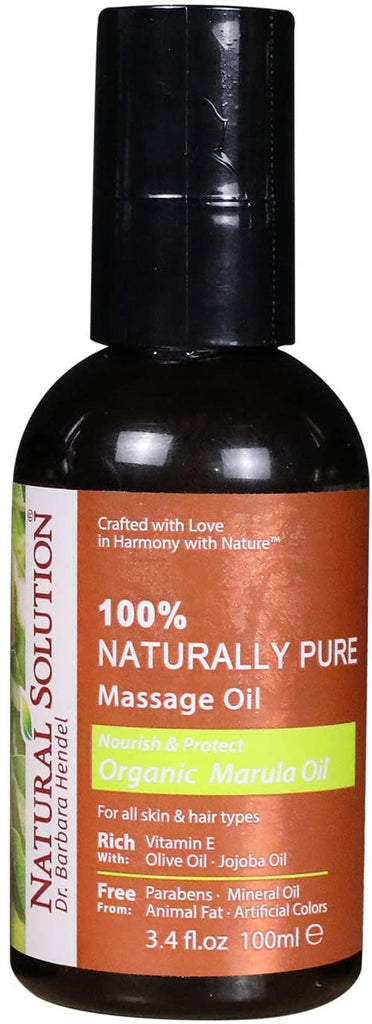 Natural Solution 100% Naturally Pure Massage Oil - Nourish & Protect Marula Oil - 3.4 oz