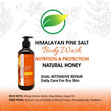 Natural Solution Himalayan Pink Salt Body Wash, For All Skin Types - Natural Honey - 17 oz