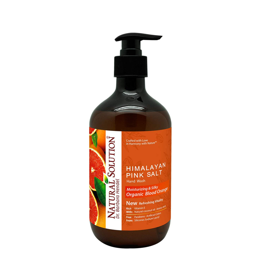 Natural Solution Himalayan Pink Salt Liquid Hand Soap - Blood Orange - 14 oz | MaxStrata®