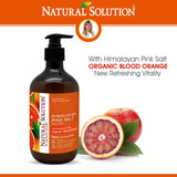 Natural Solution Himalayan Pink Salt Liquid Hand Soap - Blood Orange - 14 oz | MaxStrata®