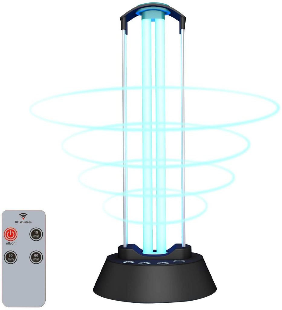 WBM Smart Ultraviolet Germicidal UV Lamp 40W, Sterilization with Three-Step Timing- Remote Control for Indoor Disinfection