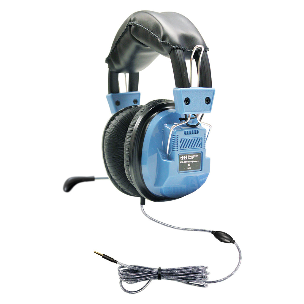 HamiltonBuhl Deluxe Headset with Gooseneck Mic and In-Line Volume Control plus TRRS Plug