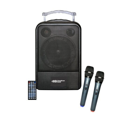 HamiltonBuhl High Quality PA System - DVD/CD/MP3 Bluetooth and Wireless Handheld Microphones