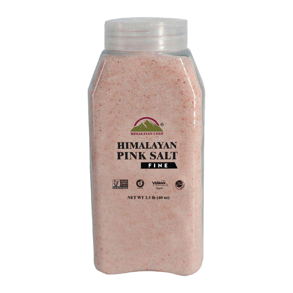 Himalayan Chef Himalayan Pink Salt Fine, Large Plastic Shaker - 2.5 Lbs | MaxStrata®
