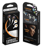 dekaSlides - Earbuds + 2 Pairs Graphics - Donut Bite & Geo Unicorn | MaxStrata