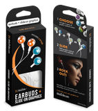 dekaSlides - Earbuds + 2 Pairs Graphics - Basketball & Soccer Ball | MaxStrata