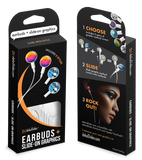 dekaSlides - Earbuds + 2 Pairs Graphics - Basketball & Soccer Ball | MaxStrata