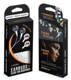 dekaSlides - Earbuds + 2 Pairs Graphics - Palm Paradise & Tubular Wave | MaxStrata