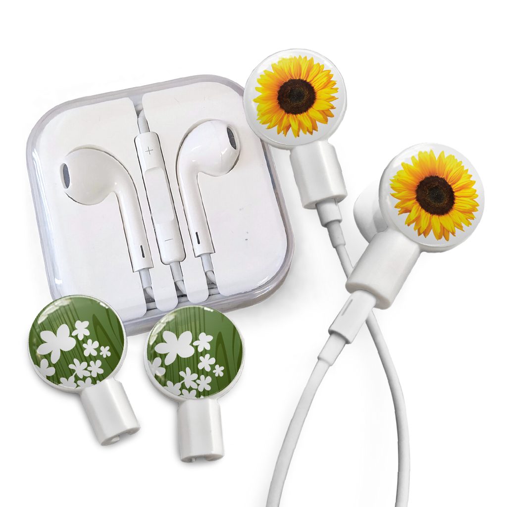 dekaSlides - Earbuds + 2 Pairs Graphics - Sunflower & Forest Peace | MaxStrata
