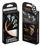 dekaSlides - Earbuds + 2 Pairs Graphics - Palm Paradise & Tubular Wave | MaxStrata