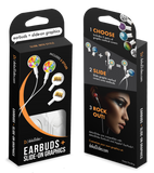 dekaSlides - Earbuds + 2 Pairs Graphics - Dripping Eyeball & Grim Skater | MaxStrata