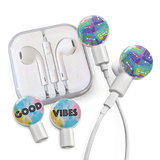 dekaSlides - Earbuds + 2 Pairs Graphics - Donut Bite & Geo Unicorn | MaxStrata