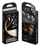 dekaSlides - Earbuds + 2 Pairs Graphics - Robot & Happy Moon | MaxStrata