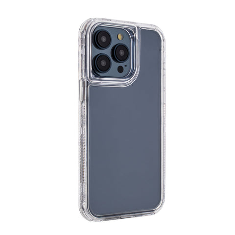Reiko Heavy Duty Shockproof Protection 3-in-1 Hybrid Protective Case for iPhone 15 Pro Max  in Clear