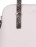 Karla Hanson Dome Shaped Grace Women's Satchel Bag - Ivory Python | MaxStrata®
