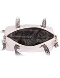 Karla Hanson Dome Shaped Grace Women's Satchel Bag - Ivory Python | MaxStrata®