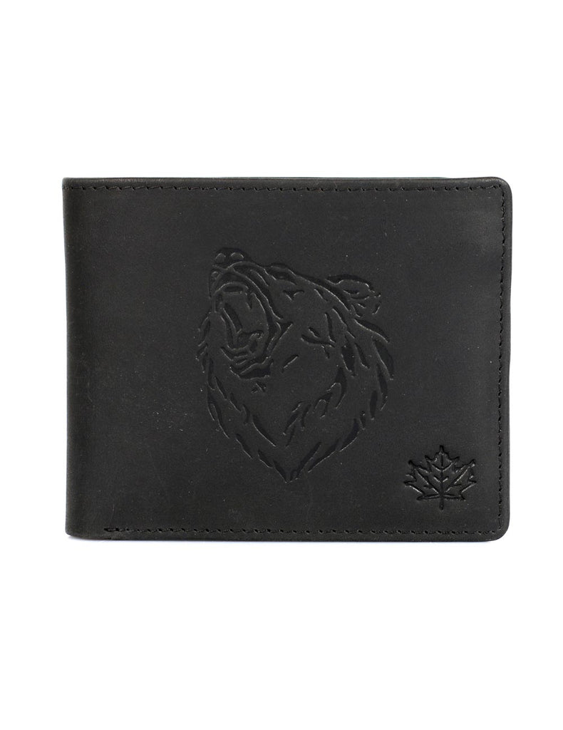 Karla Hanson CANADA WILD Men's Hunter Leather Wallet - Grizzly Bear
