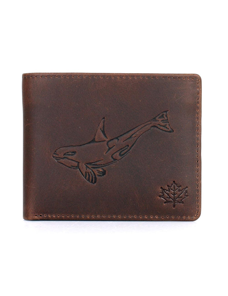 Karla Hanson CANADA WILD Men's Hunter Leather Wallet - Killer Whale | MaxStrata®