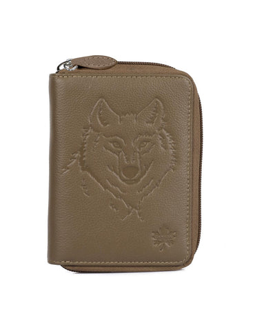 Karla Hanson CANADA WILD Women's Leather Wallet - Wolf | MaxStrata®